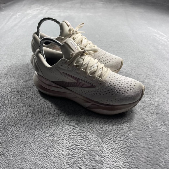 Brooks Shoes - Brooks Adrenaline GTS 24 Women Running Shoes Cream Rose Gold 1204261B181 Size 8